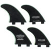 Pro Teck Performance Black FCS Fin System Includes (2) 4.5" Fin / (2) 4.25" Fins