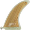 Ray Gun Fins Fiberglass / Wood Natural Single Fin - 8"