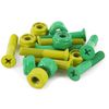 Shake Junt Phillips Head Bag-O-Bolts 4 Green / 4 Yellow Skateboard Hardware Set - 1"
