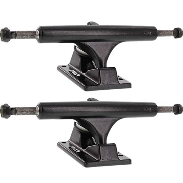 Ace Trucks MFG. 03 Classic Low Black Skateboard Trucks - 5.37" Hanger 8.0" Axle (Set of 2)