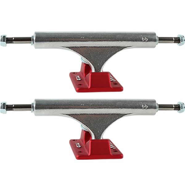 Ace Trucks MFG. 44 Classic High Polished / Red Skateboard Trucks - 5.6" Hanger 8.25" Axle (Set of 2)