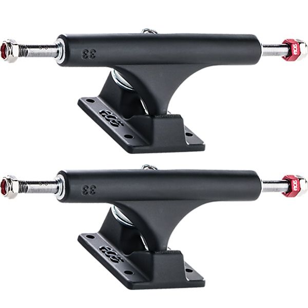 Ace Trucks MFG. AF1 33 Matte Black Skateboard Trucks - 5.4" Hanger 8.0" Axle (Set of 2)