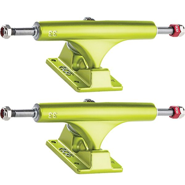 Ace Trucks MFG. AF1 33 Satin Lime Skateboard Trucks - 5.4" Hanger 8.0" Axle (Set of 2)