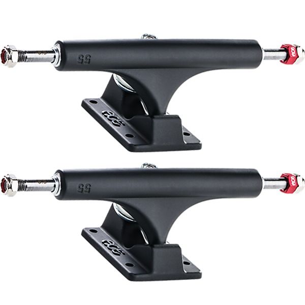 Ace Trucks MFG. AF1 55 Matte Black Skateboard Trucks - 5.8" Hanger 8.5" Axle (Set of 2)