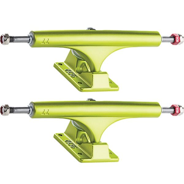 Ace Trucks MFG. AF1 77 Satin Lime Skateboard Trucks - 6.9" Hanger 9.5" Axle (Set of 2)