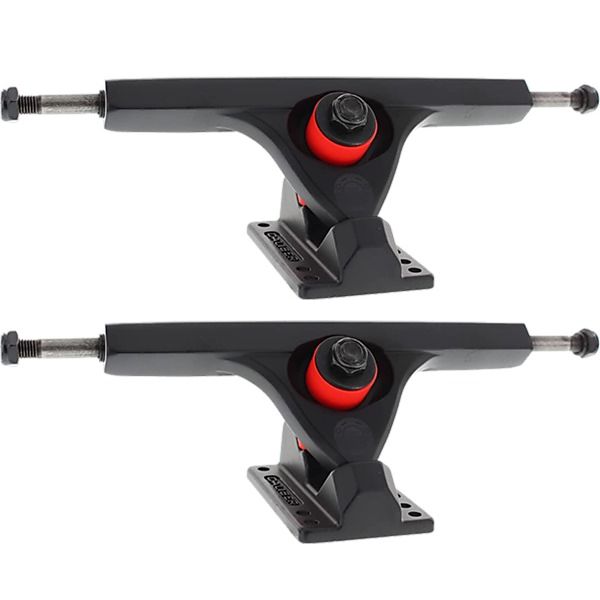 Caliber Trucks III 44 Degree Raked with Shim Blackout Skateboard Reverse Kingpin Trucks - 6.25" Hanger 9.0" Axle (Set of 2)