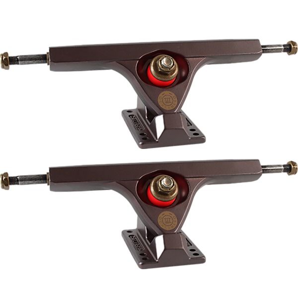Caliber Trucks III 50 Degree Raked with Shim Bourbon Skateboard Reverse Kingpin Trucks - 7.25" Hanger 10.0" Axle (Set of 2)