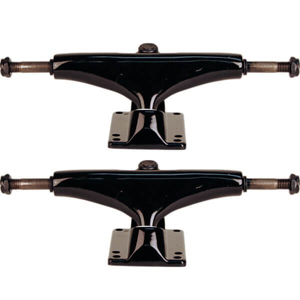 Essentials Skateboard Components Black Skateboard Trucks - 5.0" Hanger 7.75" Axle (Set of 2)