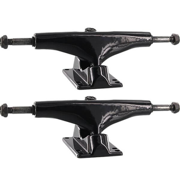 Essentials Skateboard Components Black Skateboard Trucks - 5.25" Hanger 8.0" Axle (Set of 2)