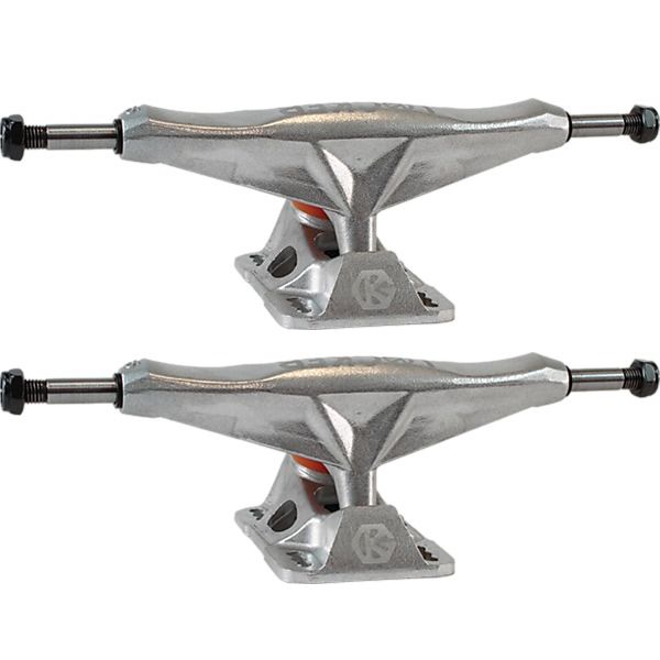 Grind King Truck Co. Locker Raw Silver Skateboard Trucks - 5.4" Hanger 8.0" Axle (Set of 2)