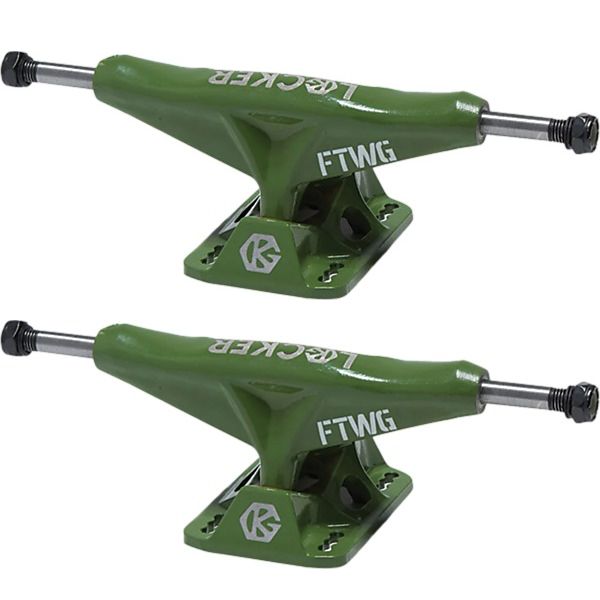 Grind King Truck Co. Locker Army Green Skateboard Trucks - 5.4" Hanger 8.0" Axle (Set of 2)