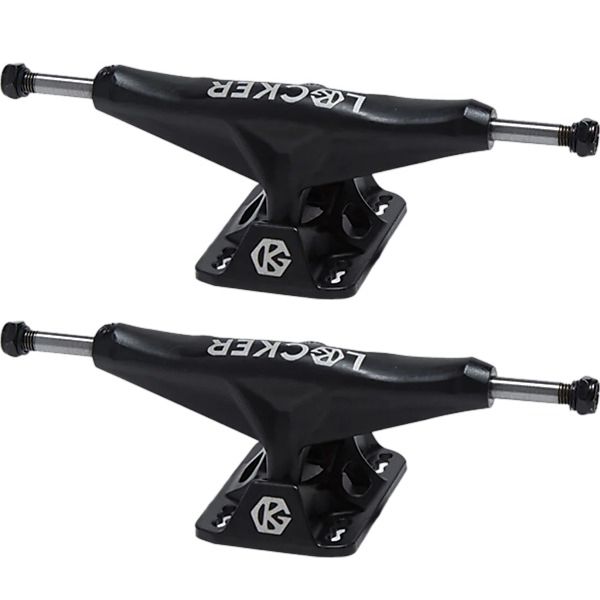 Grind King Truck Co. Locker Flat Black Skateboard Trucks - 5.6" Hanger 8.25" Axle (Set of 2)
