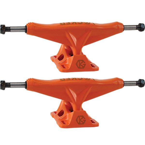 Grind King Truck Co. Locker Orange Skateboard Trucks - 5.6" Hanger 8.25" Axle (Set of 2)