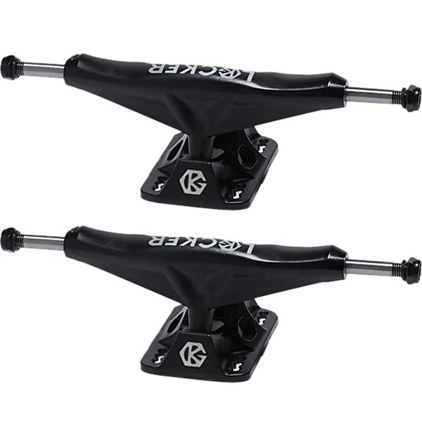 Grind King Truck Co. Locker Flat Black Skateboard Trucks - 5.8" Hanger 8.5" Axle (Set of 2)