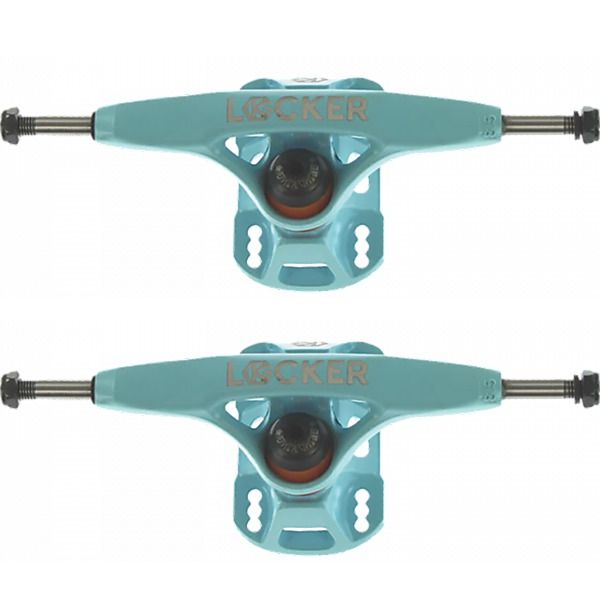 Grind King Truck Co. Locker Light Blue Skateboard Trucks - 6.37" Hanger 9.25" Axle (Set of 2)