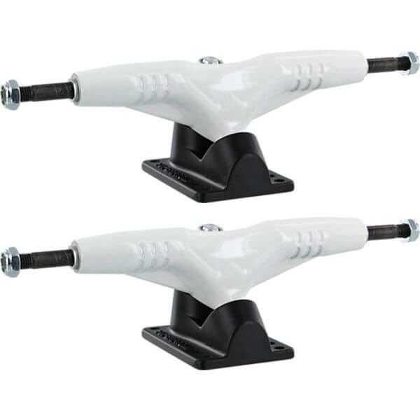 Gullwing Trucks Pro III White / Black Skateboard Trucks - 6.25" Hanger 9.0" Axle (Set of 2)