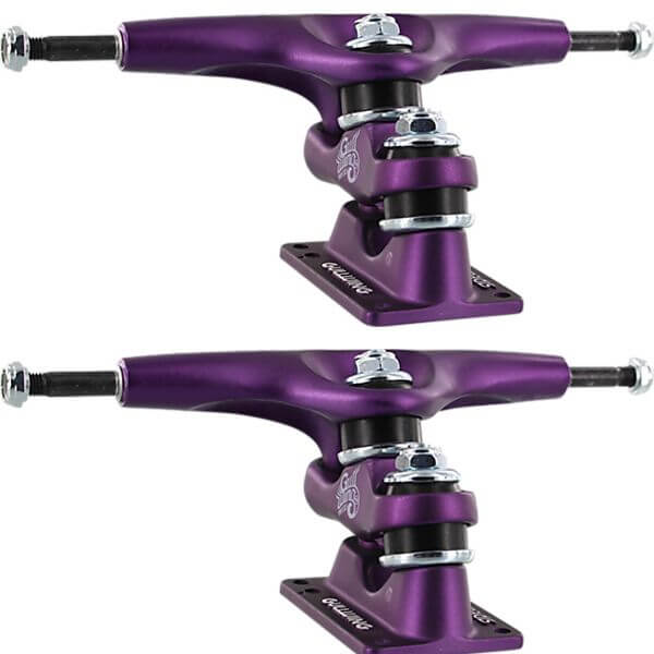 Gullwing Trucks Sidewinder II Purple Skateboard Double Kingpin Trucks - 6.25" Hanger 9.0" Axle (Set of 2)