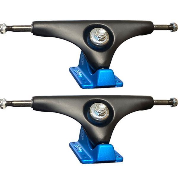Gullwing Trucks 9.0" Charger Black / Blue Skateboard Reverse Kingpin Trucks - 6.25" Hanger 9.0" Axle (Set of 2) Gullwing Trucks 9.0" Charger Black / Blue Skateboard Reverse Kingpin Trucks - 6.25" Hanger 9.0" Axle (Set of 2)