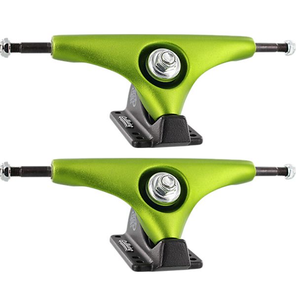 Gullwing Trucks Charger Lime / Black Skateboard Reverse Kingpin Trucks - 6.25" Hanger 9.0" Axle (Set of 2)