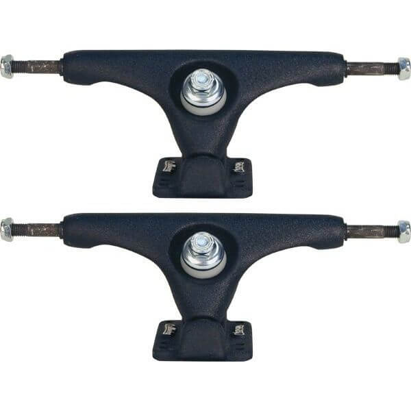 Gullwing Trucks Charger Black / Black Skateboard Reverse Kingpin Trucks - 7.25" Hanger 10.0" Axle (Set of 2)