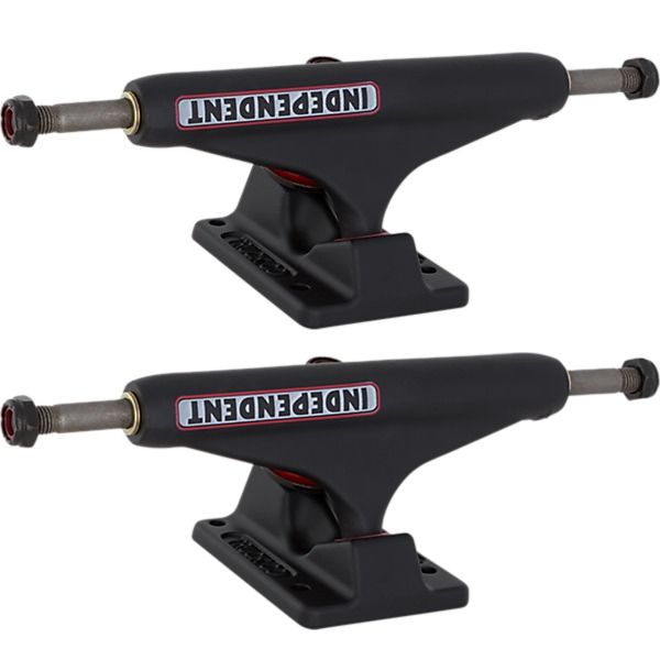 Independent Truck Company Stage 11 - 139mm Bar Black / White / Red Skateboard Trucks - 5.39" Hanger 8.0" Axle (Set of 2)