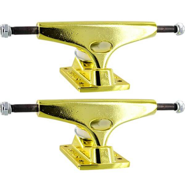 Krux Trucks Standard Krome Gold Skateboard Trucks 5.0 Hanger 7.6 Axle