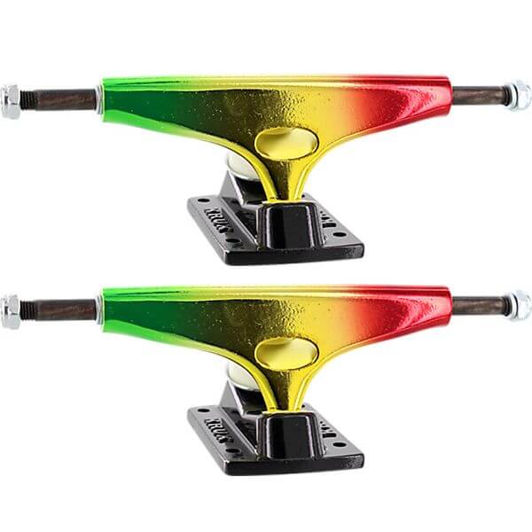 Krux Trucks Standard Krome Rasta Skateboard Trucks 5.35 Hanger 8.0