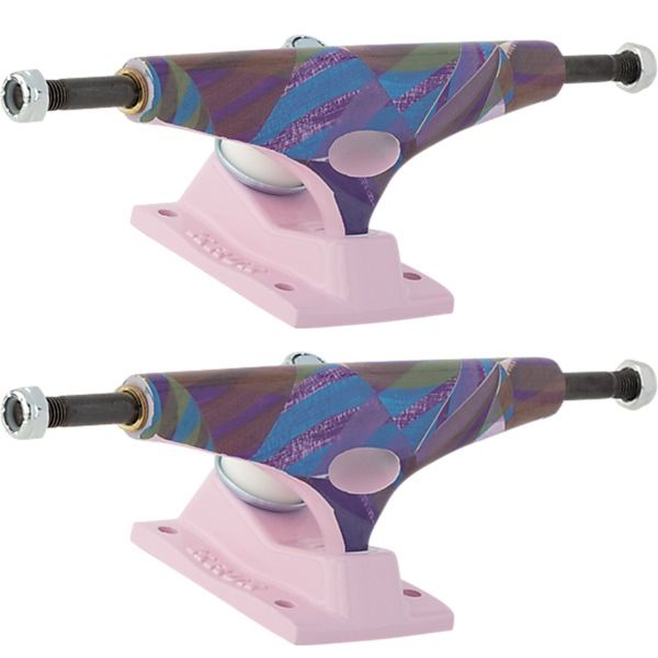 Krux Skate Trucks Nora Vasconcellos K5 Triangle Pink Skateboard Trucks - 5.8" Hanger 8.5" Axle (Set of 2)