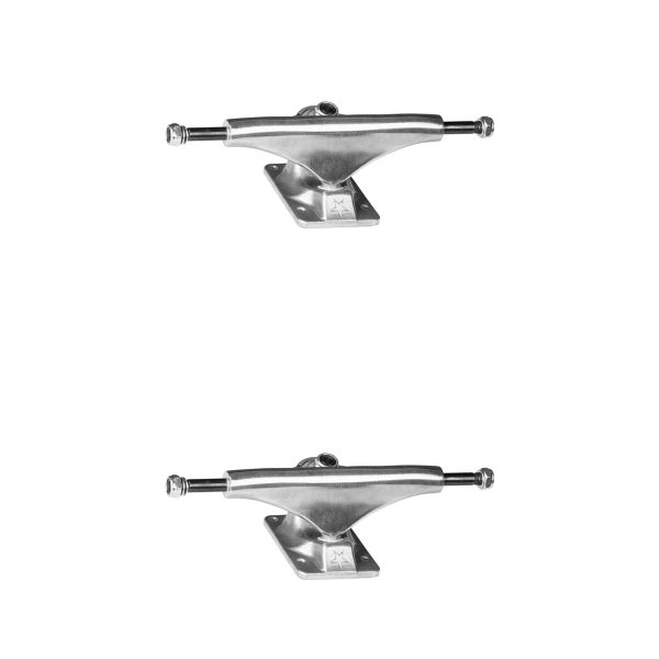 Mini Logo Skateboards Polished Skateboard Trucks - 4.57" Hanger 7.13" Axle (Set of 2)