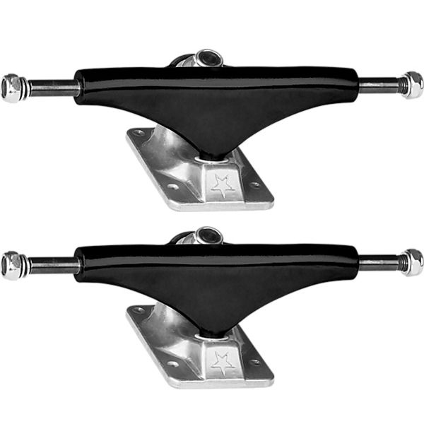 Mini Logo Skateboards Black / Polished Skateboard Trucks - 4.57" Hanger 7.13" Axle (Set of 2)