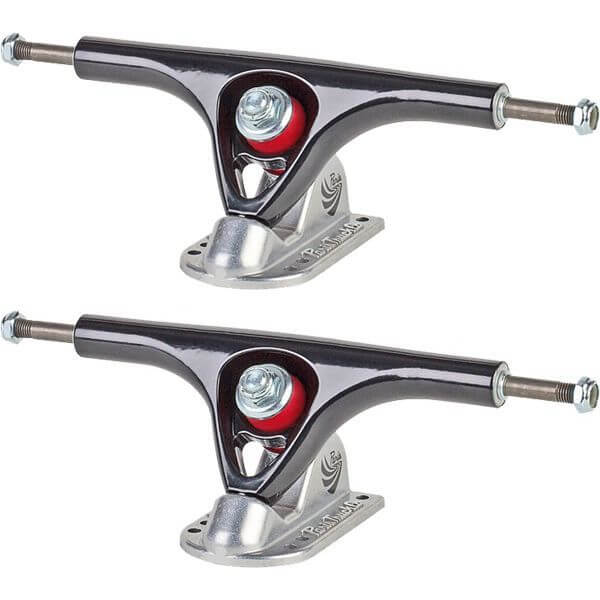 Paris Truck Co. V2 180mm 50 Degree Black / Raw Skateboard Reverse Kingpin Trucks - 7.0" Hanger 9.75" Axle (Set of 2)