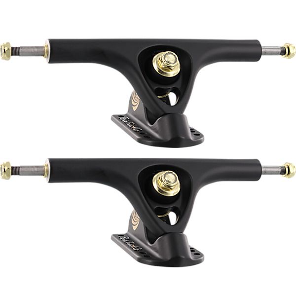 Paris Truck Co. V3 180mm 50 Degree Matte Black Skateboard Reverse Kingpin Trucks - 7.25" Hanger 9.6" Axle (Set of 2)