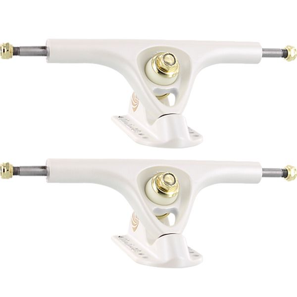 Paris Truck Co. V3 180mm 50 Degree Pearl White Skateboard Reverse Kingpin Trucks - 7.0" Hanger 9.6" Axle (Set of 2)