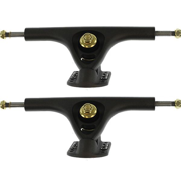 Paris Truck Co. V3 180mm 50 Degree Reflector Black Skateboard Reverse Kingpin Trucks - 7.0" Hanger 9.6" Axle (Set of 2)