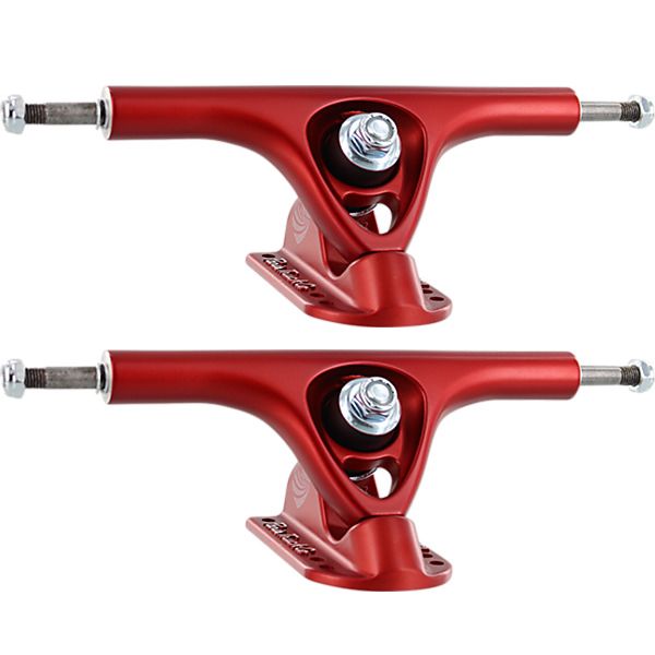 Paris Truck Co. V3 180mm 50 Degree Scarlet Red Skateboard Reverse Kingpin Trucks - 7.25" Hanger 9.6" Axle (Set of 2)