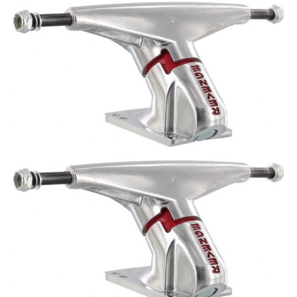 Revenge Trucks 152mm Alpha I Polished Skateboard Reverse Kingpin Trucks - 6.0" Hanger 8.75" Axle (Set of 2)