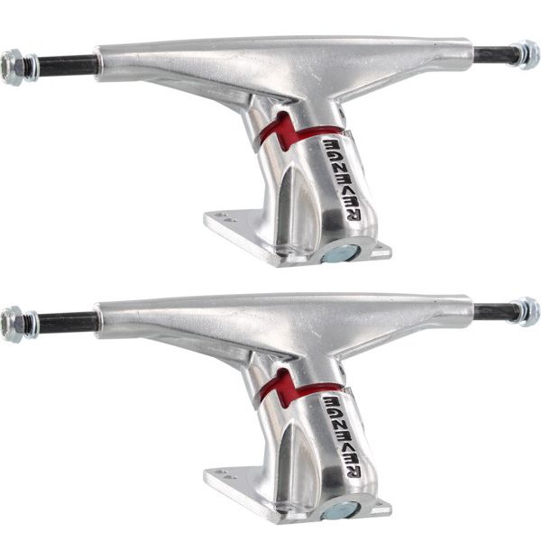 Revenge Trucks 175mm Alpha II Polished Skateboard Reverse Kingpin Trucks - 6.75" Hanger 9.5" Axle (Set of 2)