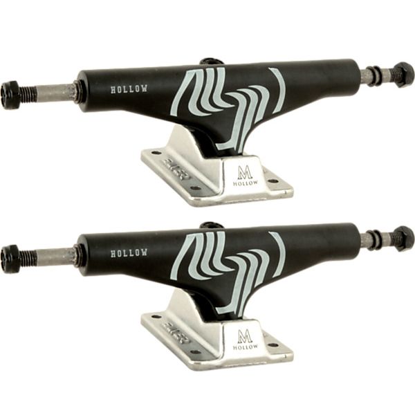 Silver Skate Trucks M-Class Hollow Black / Polished Skateboard Trucks - 5.25" Hanger 8.0" Axle (Set of 2)