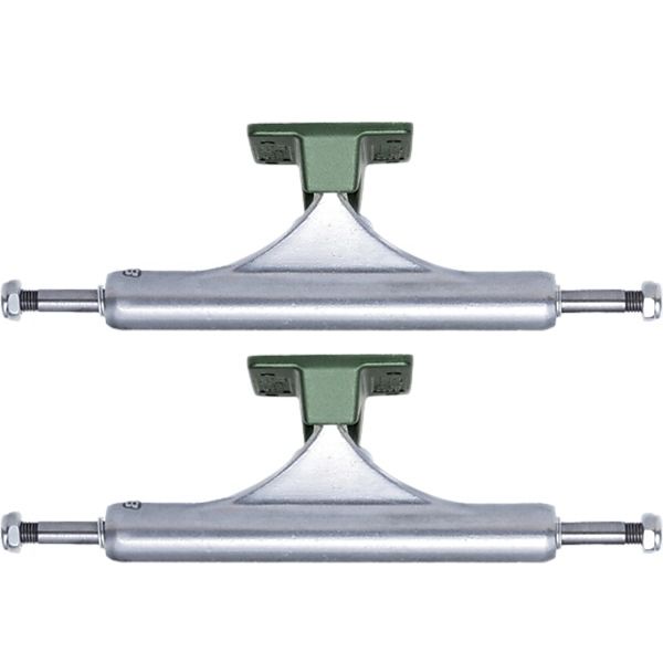 Slappy Truck Company ST1 Hollow Light Polished / Gunmetal Green Skateboard Trucks - 5.75" Hanger 8.5" Axle (Set of 2) Slappy Truck Company ST1 Hollow Light Polished / Gunmetal Green Skateboard Trucks - 5.75" Hanger 8.5" Axle (Set of 2)