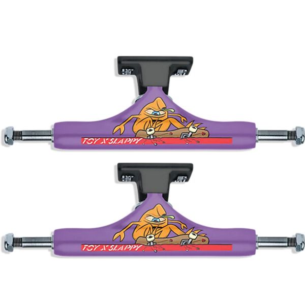 Slappy Truck Company ST1 Classic Hollow Toy Machine Purple / Black Skateboard Trucks - 5.6" Hanger 8.25" Axle (Set of 2)