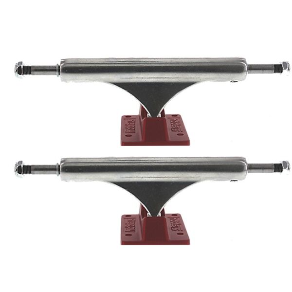 Slappy Truck Company ST1 Inverted Light Polished / Red Skateboard Trucks - 5.4" Hanger 8.0" Axle (Set of 2)