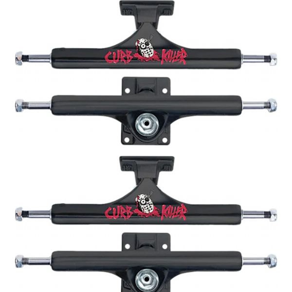 Slappy Truck Company ST1 Inverted Hollow Heroin Curb Killer 2 Black Skateboard Trucks - 7.3" Hanger 10.0" Axle (Set of 2)