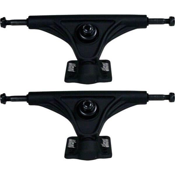 Slant Trucks 150mm Inverted Flat Black Skateboard Reverse Kingpin Trucks - 6.25" Hanger 8.75" Axle (Set of 2)