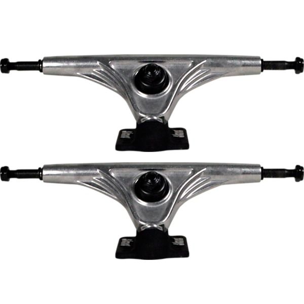 Slant Trucks 180mm Inverted Raw / Black Skateboard Reverse Kingpin Trucks - 7.0" Hanger 9.75" Axle (Set of 2)