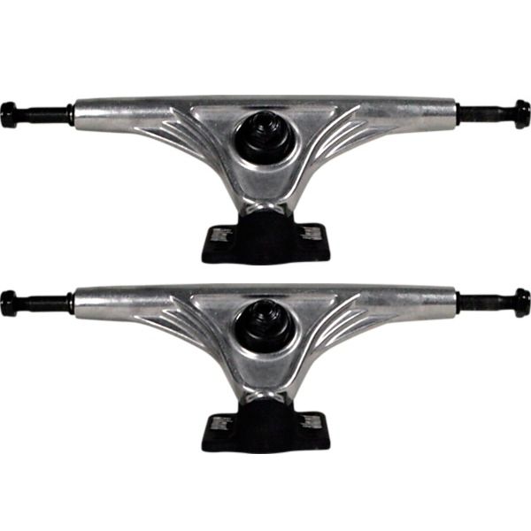 Slant Trucks 180mm Inverted Raw / Black Skateboard Reverse Kingpin Trucks - 7.25" Hanger 10.0" Axle (Set of 2)