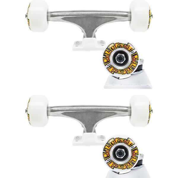 Tensor Trucks Polished / White with 52mm OG Stretch Wheels - 5.25" Hanger 8.0" Axle (Set of 2)