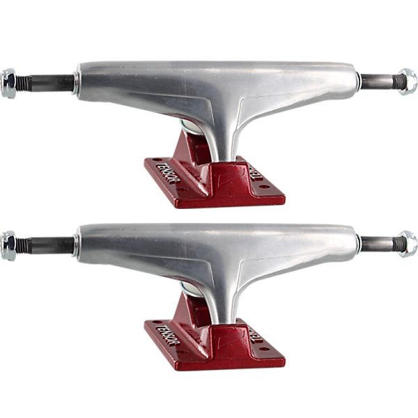 Tensor Trucks Aluminum Mirror Polished / Red Skateboard Trucks 5.25 Hanger 8.0 Axle (Set of 2