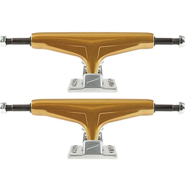 Tensor Trucks Mag Light Glossy Gold / Silver Skateboard Trucks - 5.25" Hanger 8.0" Axle (Set of 2)