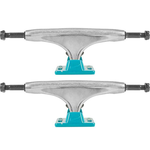 Tensor Trucks Alloy Polished / Aqua Skateboard Trucks - 5.0" Hanger 7.75" Axle (Set of 2)