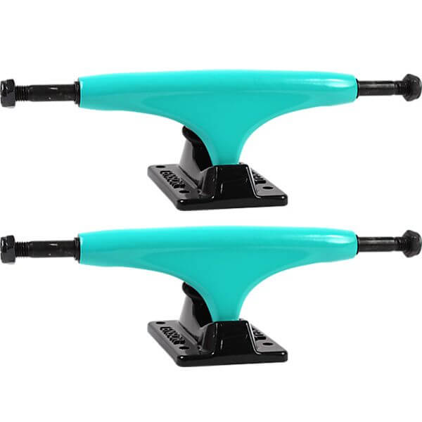 Tensor Trucks Alloy Teal / Black Skateboard Trucks 5.25 Hanger 8.0